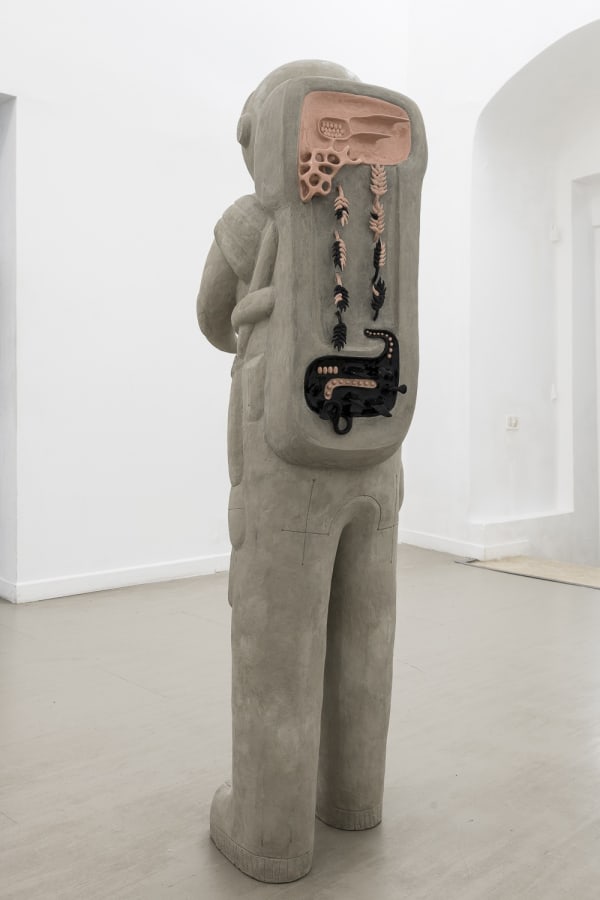 Anna Hulačová Agro-Kosmo (back), 2023 concrete, glazed ceramic cm 157 x 80 x 50 ph. Sebastiano Luciano