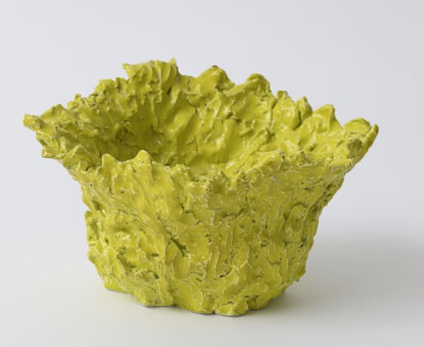 Guglielmo Maggini Tentativo di forma verde acido, 2022 Ceramic cm 37 x 27 x 20 ph. Giorgio Benni