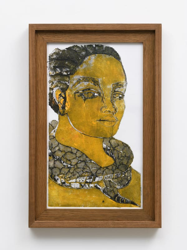 Alexi Marshall, Ode To Belkis, 2023, collagraph ink on paper, 48 x 31,5 cm, ph. Giorgio Benni