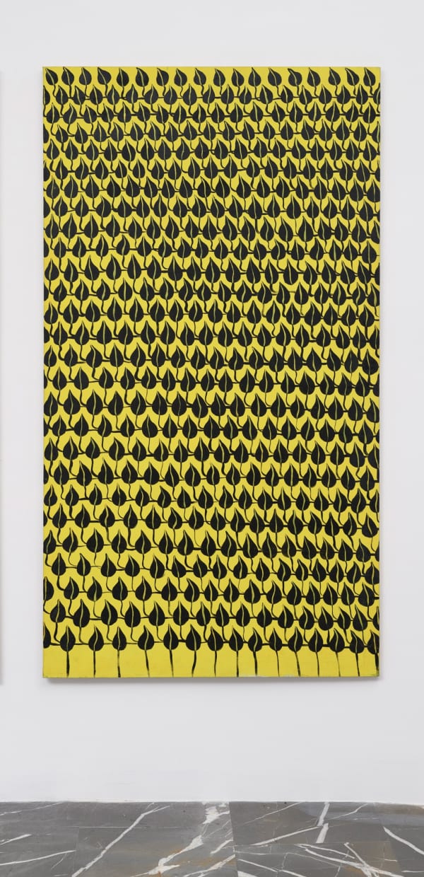 Cesare Tacchi Fogliolinee Nere, 1991 cm 167 x 92 Oil on canvas ph. Giorgio Benni