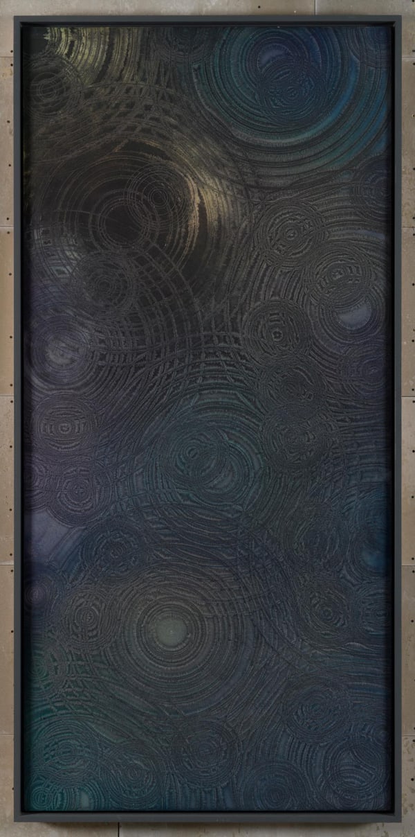 Alfredo Pirri Senza Titolo, 2021-2022 watercolor on Arches paper mounted on dibond, frame in painted Okumè wood cm 244 x 117 x 7