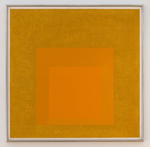 Josef Albers - Homage to the Square, 1957. Oil on Masonite 32 x 32 in. (81.3 x 81.3 cm.). Courtesy of Zeit Contemporary Art, New York