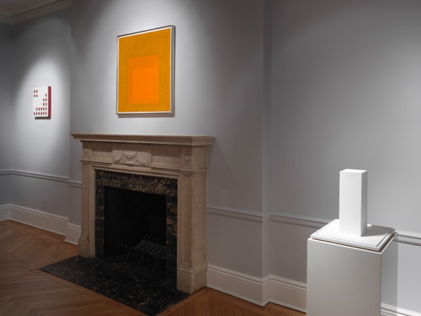 Minimal Means: Concrete Inventions in the US, Brazil and Spain. Installation view with works by Lygia Pape, Josef Albers and Sol LeWitt.