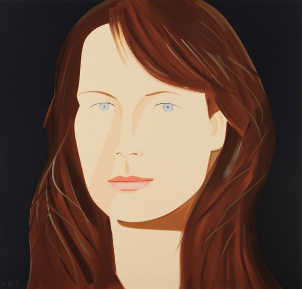 Alex Katz - Sophie, 2012. 32-color silkscreen on 2-ply museum board. 39 x 41 in (99.1 x 104.1 cm). Image courtesy of the artist and Zeit Contemporary Art, New York