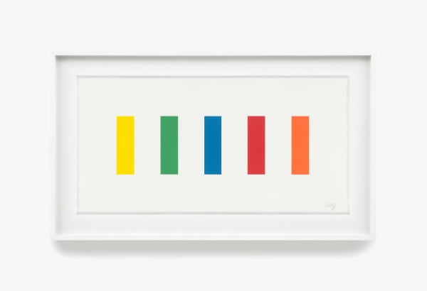 Ellsworth Kelly. Dartmouth, 2011. 5-color lithograph, 14 x 28 1/2 in (35.6 x 72.4 cm.) Image courtesy of Gemini G.E.L., Los Angeles and Zeit Contemporary Art, New York