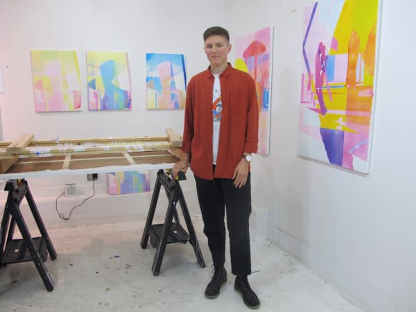 Zoe Walsh in their studio. Courtesy of the artist and Zeit Contemporary Art, New York