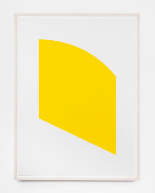 Ellsworth Kelly, Yellow, 2004, lithograph on Rives BFK white paper, edition of 50 plus 10 APs. Courtesy Zeit Contemporary Art.
