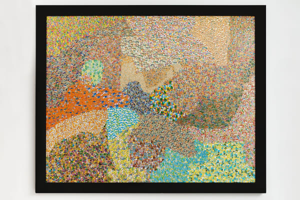 Nelson Leirner Figurativismo Abstrato, 2004 adesivo colado sobre madeira 178 x 219