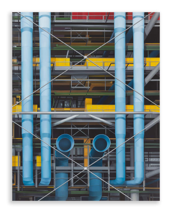 Hildebrando de Castro BEAUBOURG #5 (Série Centre Pompidou) 2021 acrílica sobre tela 200 x 200 cm