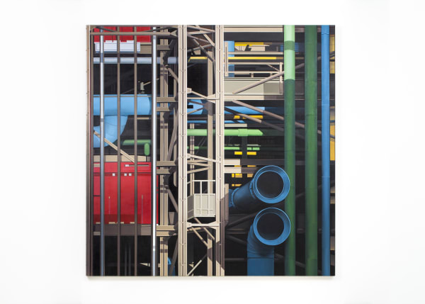 Hildebrando de Castro BEAUBOURG #2 (Série Centre Pompidou) 2020 acrílica sobre tela 140 x 140 cm