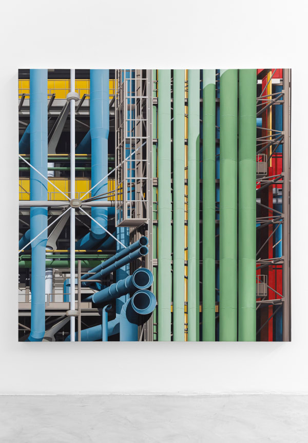 Hildebrando de Castro BEAUBOURG #5 (Série Centre Pompidou) 2021 acrílica sobre tela 200 x 200 cm