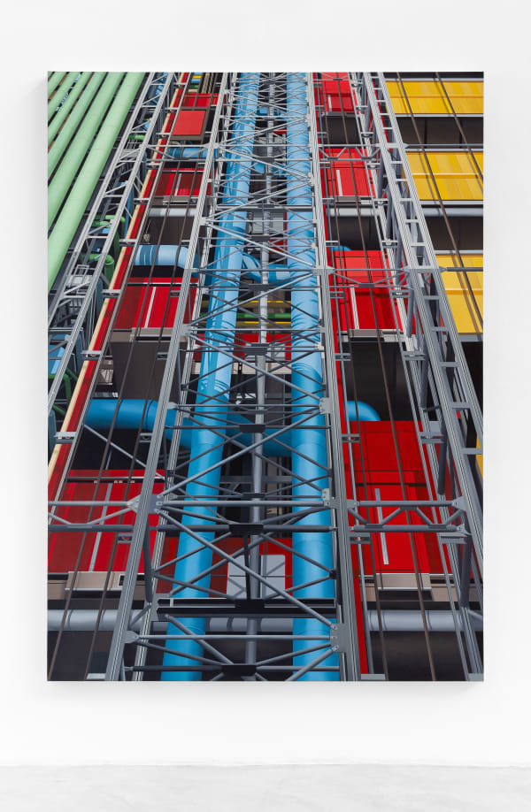 Hildebrando de Castro BEAUBOURG #2 (Série Centre Pompidou) 2020 acrílica sobre tela 140 x 140 cm