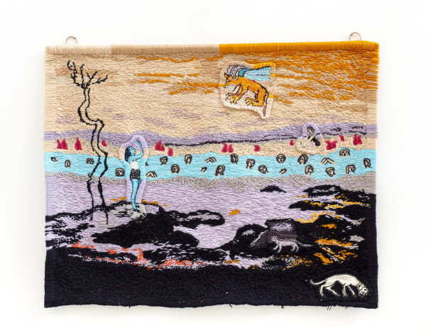 Angela Od Ela Não Tinha a Intenção de Agradar 2 2022 linha e lã sobre linhão 87 x 112 cm