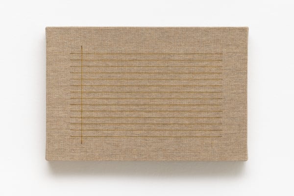 Ivan Grilo, Texto, tecido, linha, linho #2 Pautas., 2025