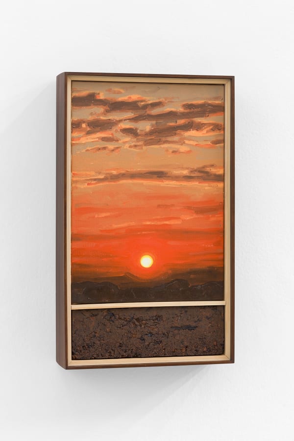 Fábio Baroli Declínio #06, 2025 Óleo sobre tela, terra e carvão 47 x 28 cm