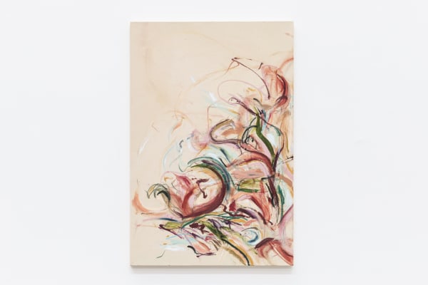 Julia Pereira Série Ecos, 2025 Óleo, bastão oleoso e pastel oleoso sobre algodão 90 x 60 cm (cada)