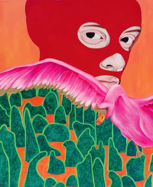 Ramonn Vieitez Revoada, 2023 óleo, esmalte e pasta metálica sobre tela 150 x 120 cm