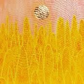 Ramonn Vieitez O novo sol nasceu, 2023 óleo e folha de ouro sobre tela 80 x 80 cm