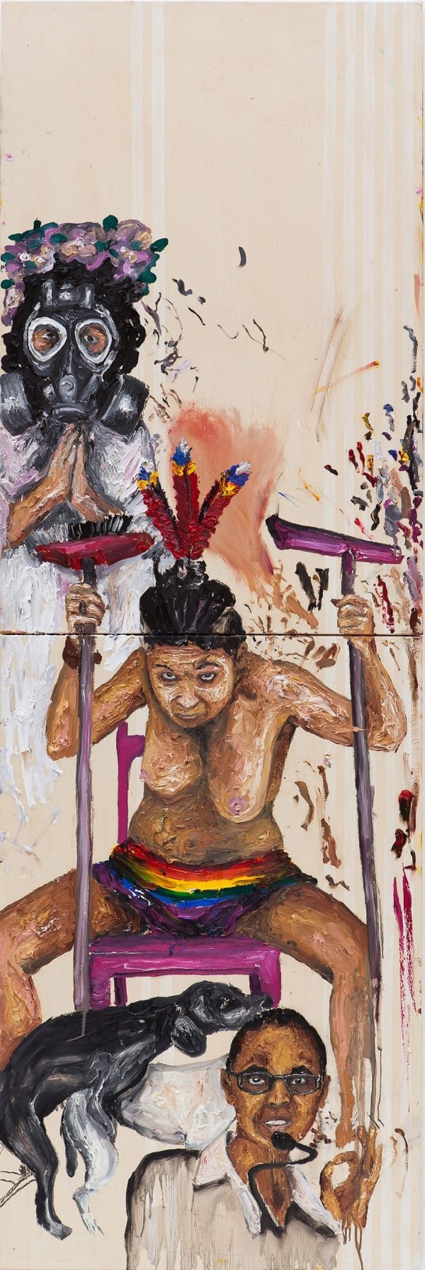 Camila Soato Imundas e abençoadas 4 [Filthy and blessed 4], 2014 oil on canvas 240 x 80 cm