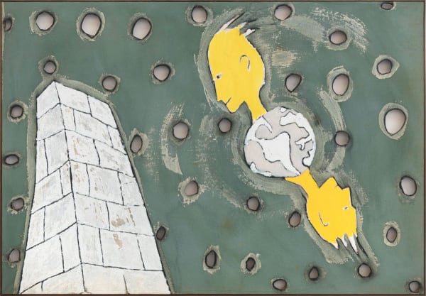 Leonilson, Dois Jovens Com a Cabeça Fora da Terra, 1986