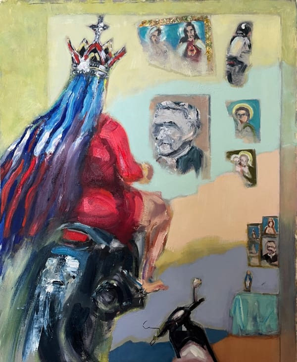 Telma Gadelha Moto Rainha, 2024 Óleo sobre tela 90 x 73 cm