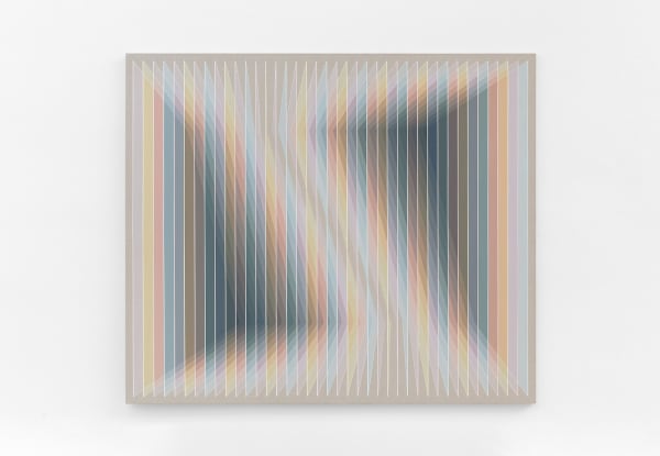 Daniel Mullen, Proximity XIX: Quinacridone Scaffold with Blue–Ochre Modulation, 2025