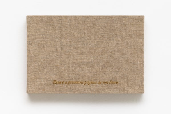 Ivan Grilo, Texto, tecido, linha, linho #18 Essa página ficará em branco., 2025