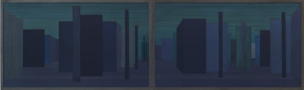 Janaina Mello Landini, Labirinto sintrópico série I B - Azul, 2016