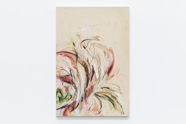 Julia Pereira Série Ecos, 2025 Óleo, bastão oleoso e pastel oleoso sobre algodão 90 x 60 cm