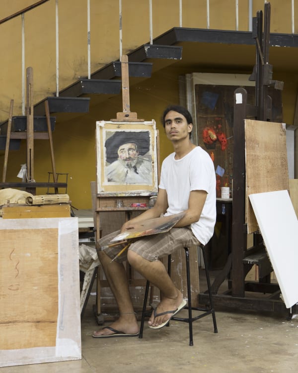 André Penteado, Gabriel Felipe Mariano da Silva, aluno do curso de graduação em pintura da Escola de Belas Artes da UFRJ, 2017