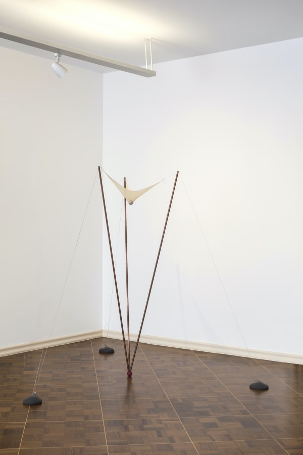 Ernesto Neto Sem título, 1997 Cobre, tecido, poliamida, borracha 170 x 175 x 180 cm