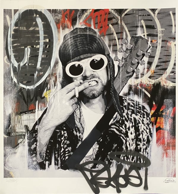 Kurt Cobain Embellished Print