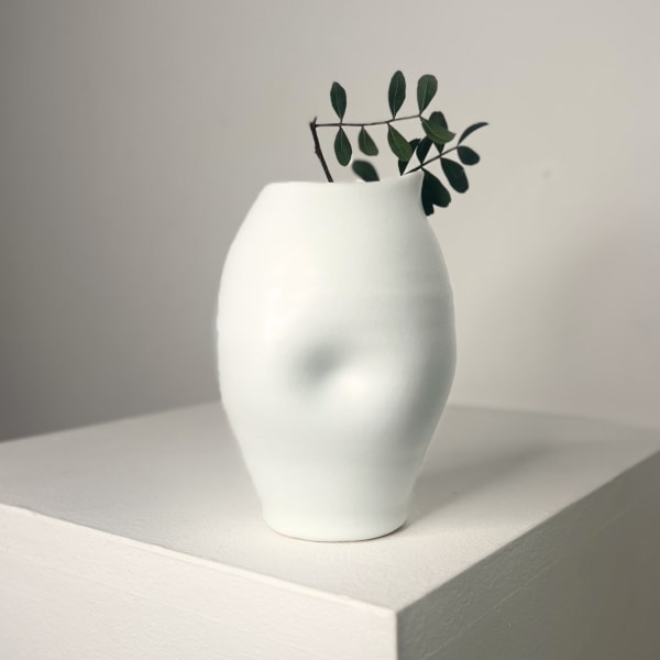 Linda Bloomfield ceramic jug with duck egg white glaze