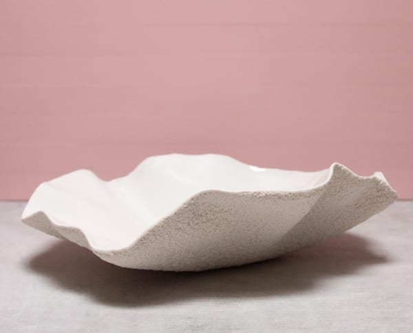 Emma Jagare hand built porcelain white coral bowl