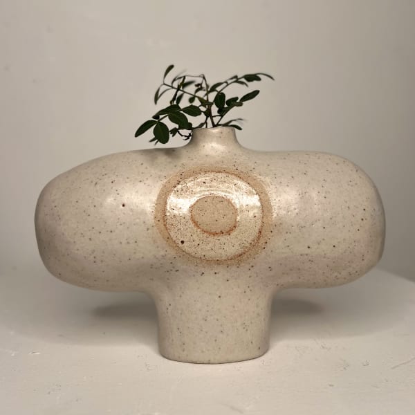 Jode Pankhurst ceramic anvil sculpture in white