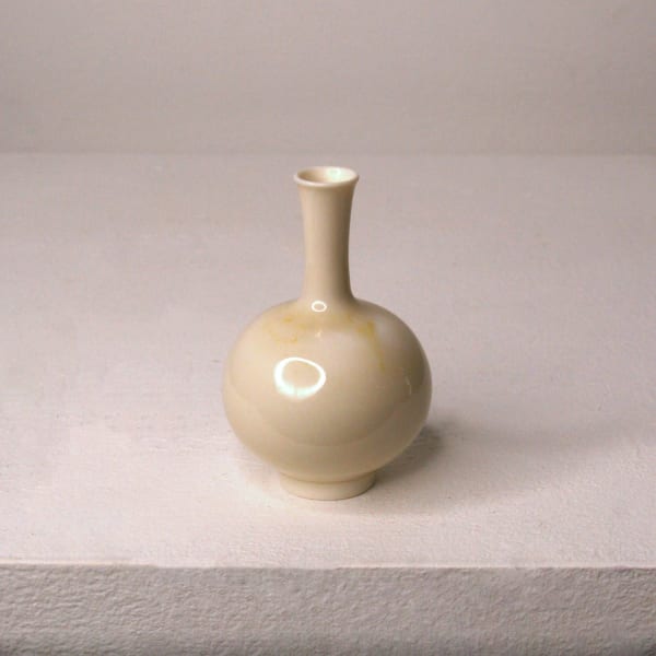 Yuta Segawa miniature vase large pearl coloured glaze