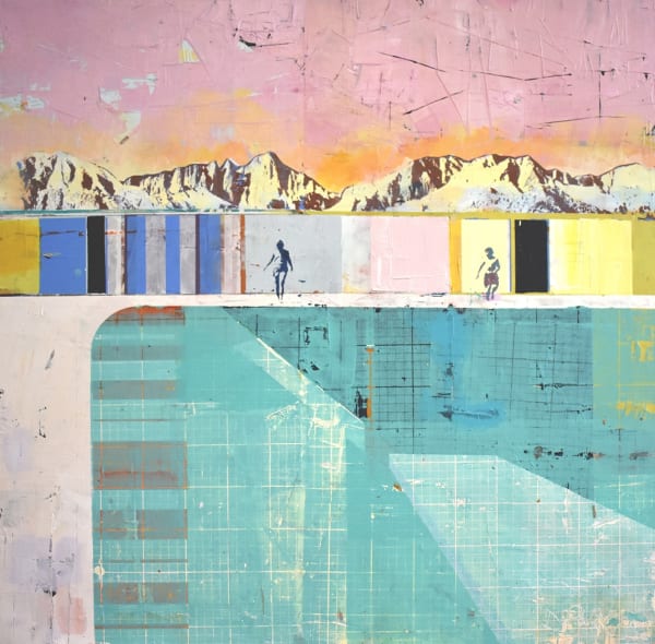 Dan Parry-Jones, Two Children Poolside, 2020