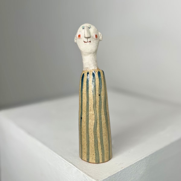 Jane Muir, Little Man - Navy Wash, Vertical Stripes