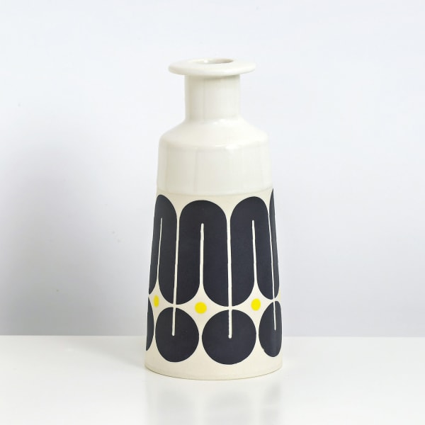 MapMap, Medium Cone Bottle - Black, White & Yellow