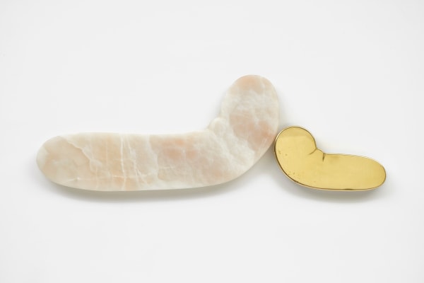 Morning Kiss, 2025 Onyx and Polished Bronze 26cm x 80cm x 3cm (10" x 32" x 3")