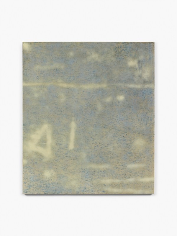 Empty, 2024 reclaimed ink stamp and mixed media on canvas 150cm x 130cm (59" x 51")