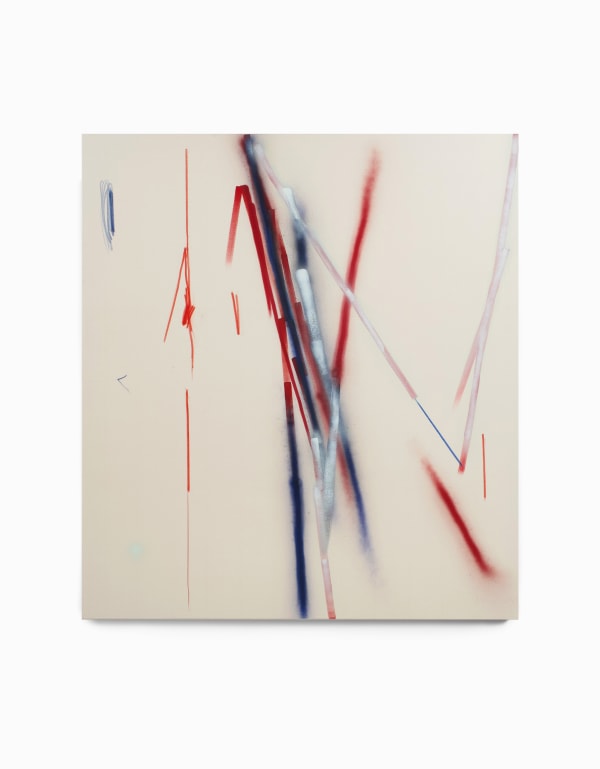 Red Lines 2, 2024 mixed media on canvas 180cm x 160cm (71" x 63")