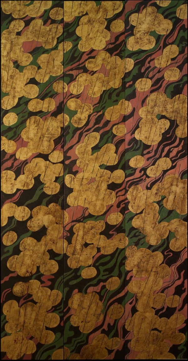 Water lilies. Rain. Triptych