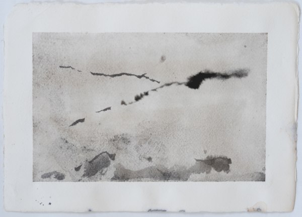 Drip drawing, in a landscape II