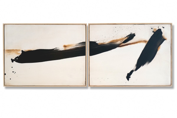 Compositions 12 & 13, 2023 oil on canvas 60cm x 160cm (24" x 63")