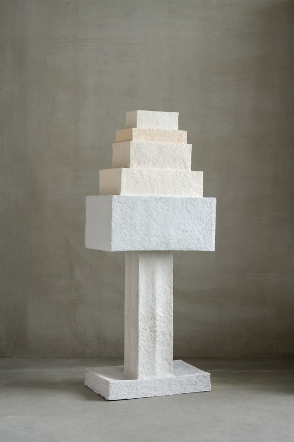 Pillar III, 2023 cardboard, papier-mâché and pigment H 146cm x W 58cm x D 41cm