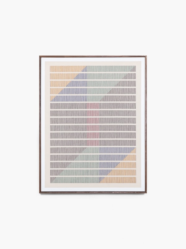 Tridimensional Cube I, 2025 cotton thread and acrylic on canvas 90cm x 70cm (35" x 28")