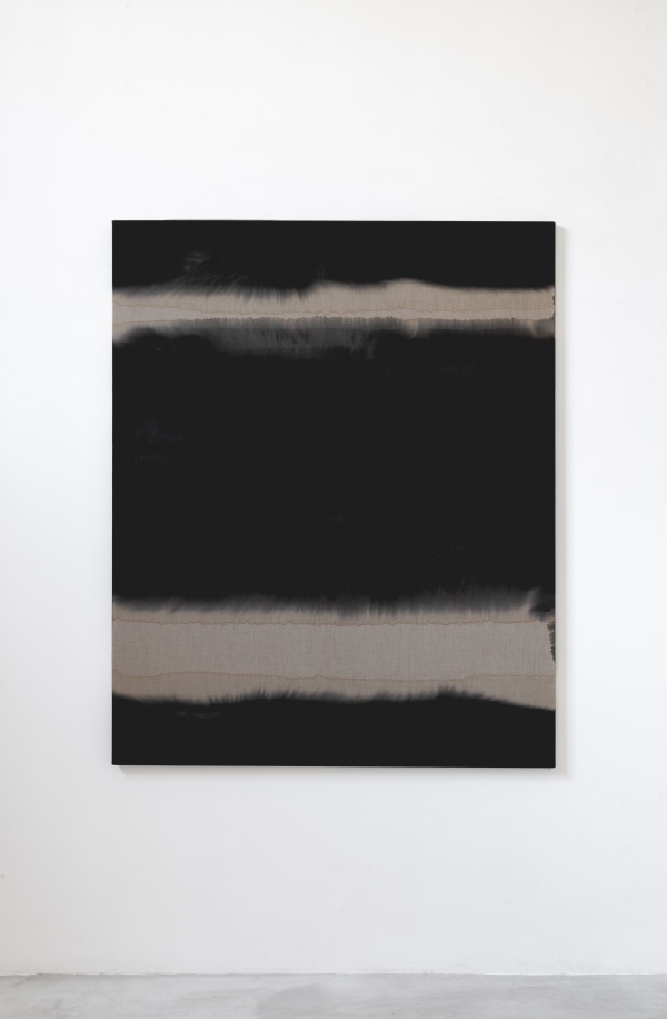 Borders of the Known World, Embrace, 2024 ink on Belgium linen canvas 160cm x 130cm (63" x 51")