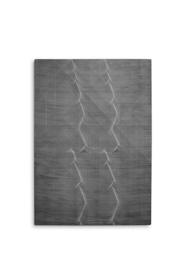 Long Ending (Black), 2016 casein paint and scratches on gesso panel 122cm x 87cm (48" x 34")
