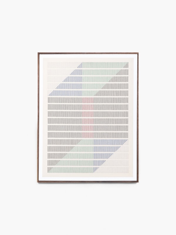 Tridimensional Cube II, 2025 cotton thread and acrylic on canvas 90cm x 70cm (35" x 28")